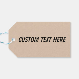Solid färg-slam Palomino beige Presentetikett