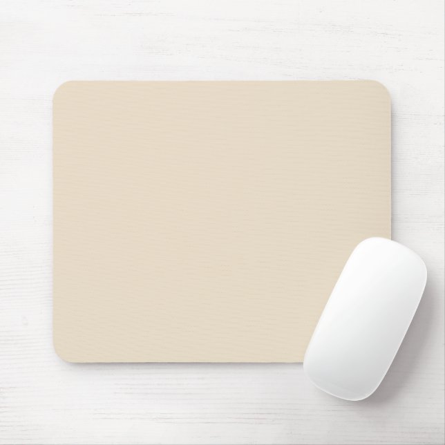 Solid färg slätt champagnebeige musmatta (Med mus)