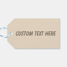 Solid färg slätt champagnebeige presentetikett