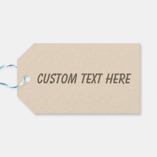 Solid färg slätt champagnebeige presentetikett