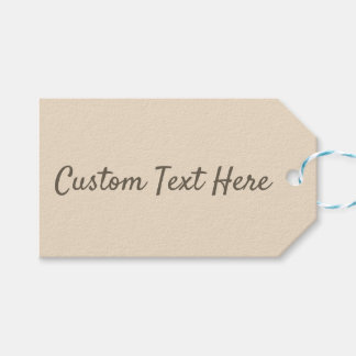 Solid färg slätt champagnebeige presentetikett