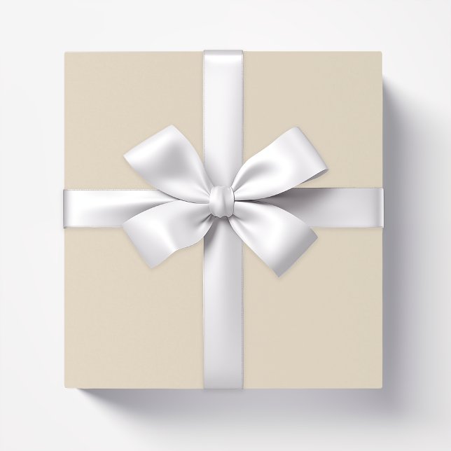 Solid färg slätt champagnebeige presentpapper (Skapare uppladdad)