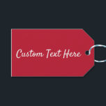 Solid färg-slätt sann röd röd presentetikett<br><div class="desc">Solid färg-ren,  sann röd design.</div>