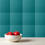 Solid färg-slätten Djuphavsbotten Kakelplatta<br><div class="desc">Solid färg-slätten Deep Aqua-tealutformning.</div>