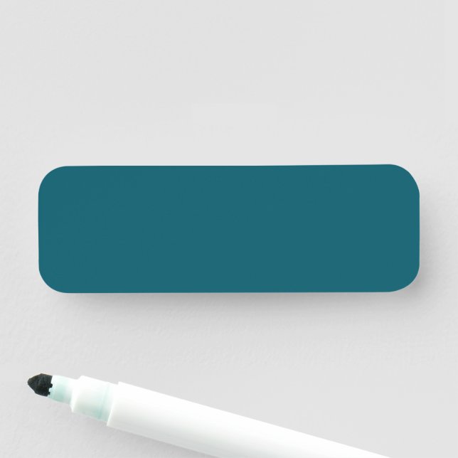 Solid färg-slätten teal-fredsock namnbricka (På plats)