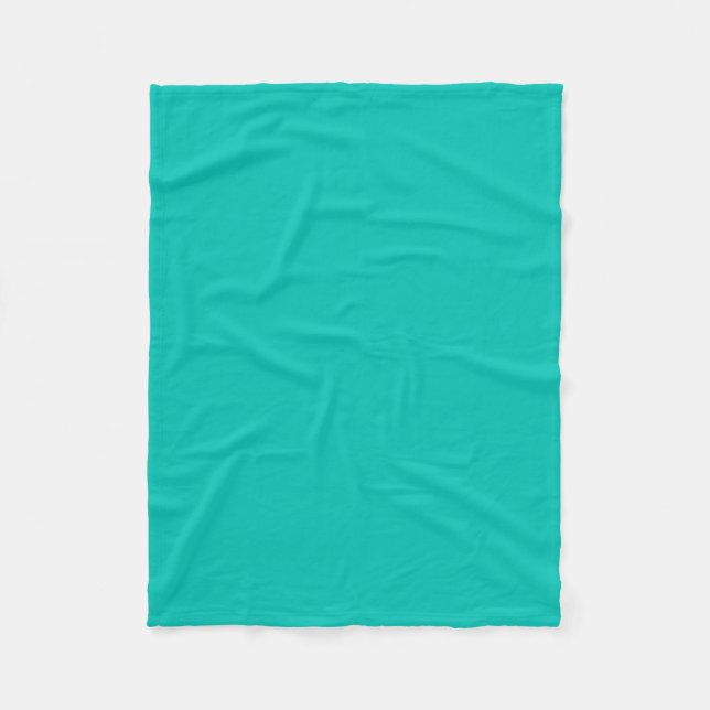 Solid Färg: Teal Fleecefilt (Framsidan)