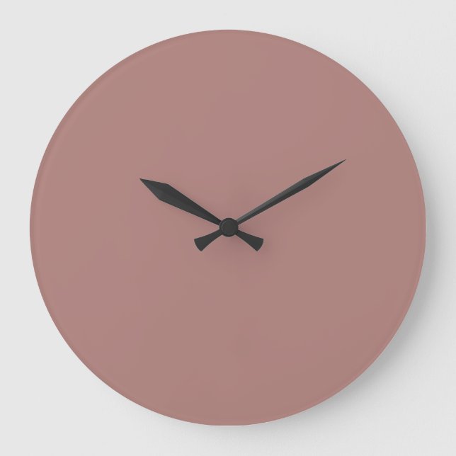 Solid Färg Wall Clock - Dusty Ro Stor Klocka (Framsida)