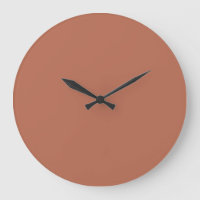 Solid Färg Wall Clock - Earthy Warm Terracotta