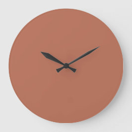 Solid Färg Wall Clock - Earthy Warm Terracotta Stor Klocka