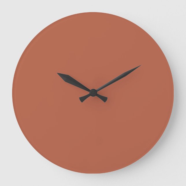 Solid Färg Wall Clock - Terracotta Bronze Stor Klocka (Framsida)