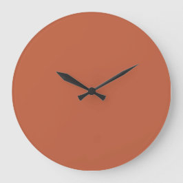 Solid Färg Wall Clock - Terracotta Tile Stor Klocka