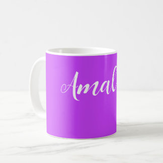 solid fluorescerande stark neonlila kaffemugg