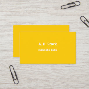 Solid Golden Gult - minimalistiska Affärskort Visitkort