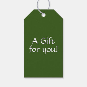 Solid Grönt Gift-Märkre Presentetikett