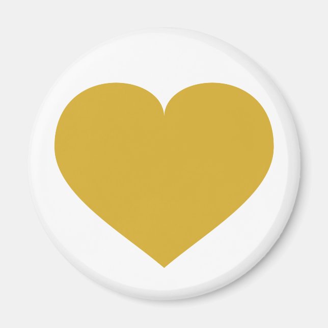 Solid Guld Heart Magnet (Framsidan)