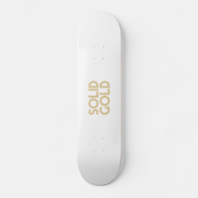 SOLID GULD MINI SKATEBOARD BRÄDA 18,5 CM (Framsida)