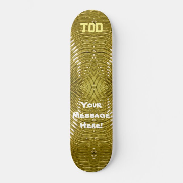 Solid Guld Skateboard Bräda 19,5 Cm (Framsida)
