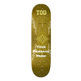 Solid Guld Skateboard Bräda 19,5 Cm