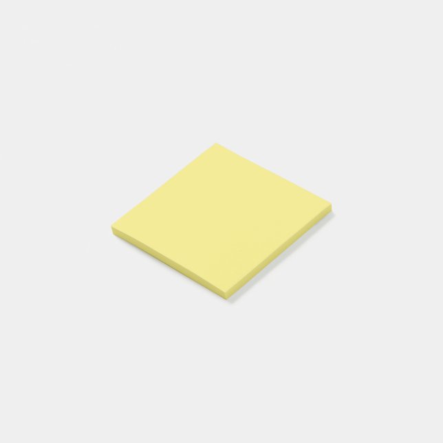 Solid Gult Färg | Hex# F3E779 Post-it Block (Vinklad)