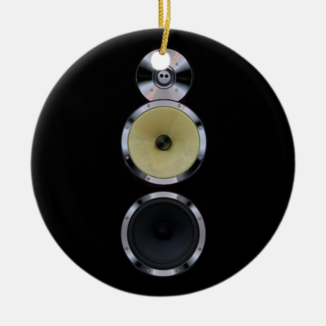 Solid högtalarejulprydnad julgransprydnad metall (Framsidan)