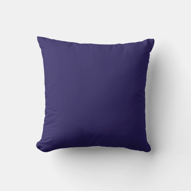 Solid Indigo Blue Elegant Modern Minimalist - enke Kudde (Framsida)