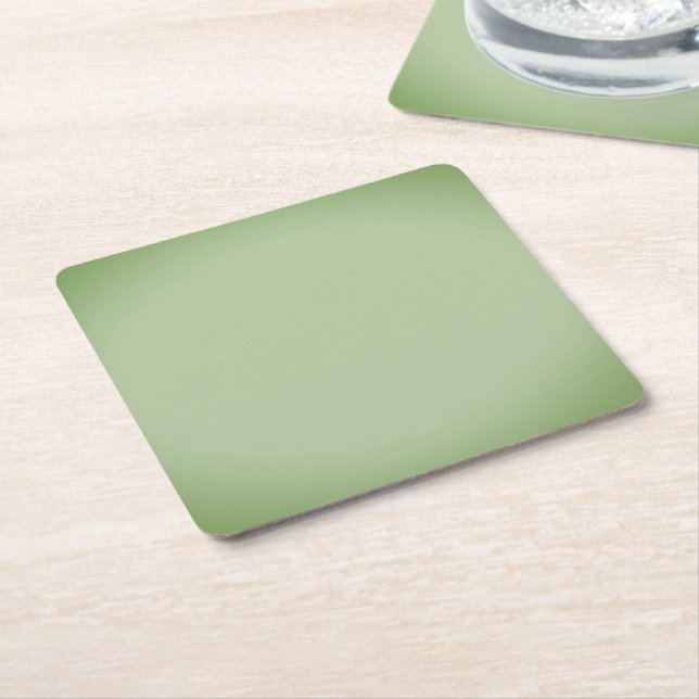 Solid Jade Grönt Celadon  Underlägg Papper Kvadrat (Vinklad)
