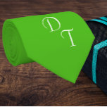 solid Kelly-grönt - din monogramnackslips Slips<br><div class="desc">Solid färg necktie in Kelly grönt (4CBB17) . Du kan anpassa det nu med dina egna monogram. Utformning av Alma Wad. Tryckt på båda sidor.</div>