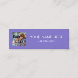 Solid Lavender Mini-Telefonkort med vitt skript