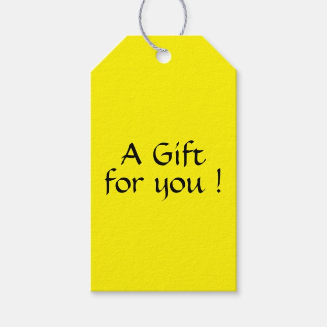 Solid Lemon Gift-Märkre Presentetikett (Framsidan)