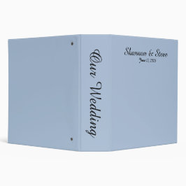 Solid Light Blue Personal Bröllop Binder