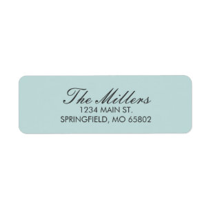 Solid Light Mint-Returetiketter Returadress Etikett