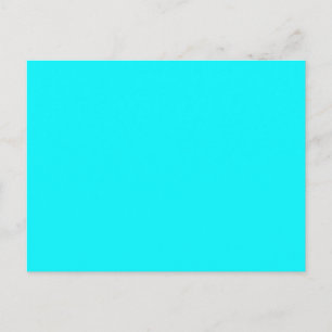 Solid Light Neon Aqua Vykort