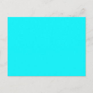 Solid Light Neon Aqua Vykort
