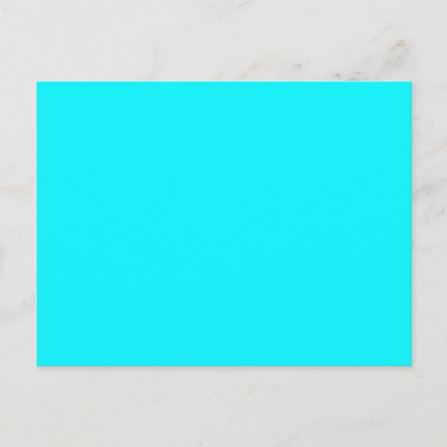 Solid Light Neon Aqua Vykort (Framsida)
