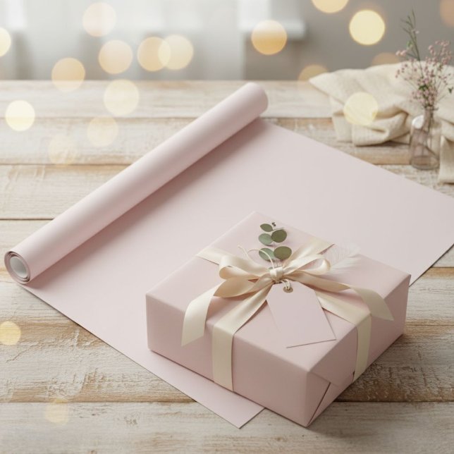 Solid Light Pink / Dusty Pink Gift Wrap Paper Presentpapper (Skapare uppladdad)