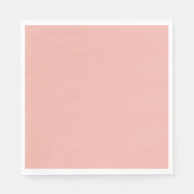 Solid light salmon pale red pappersservett (Framsidan)