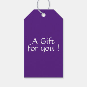 Solid Lila Gift-Märkre Presentetikett