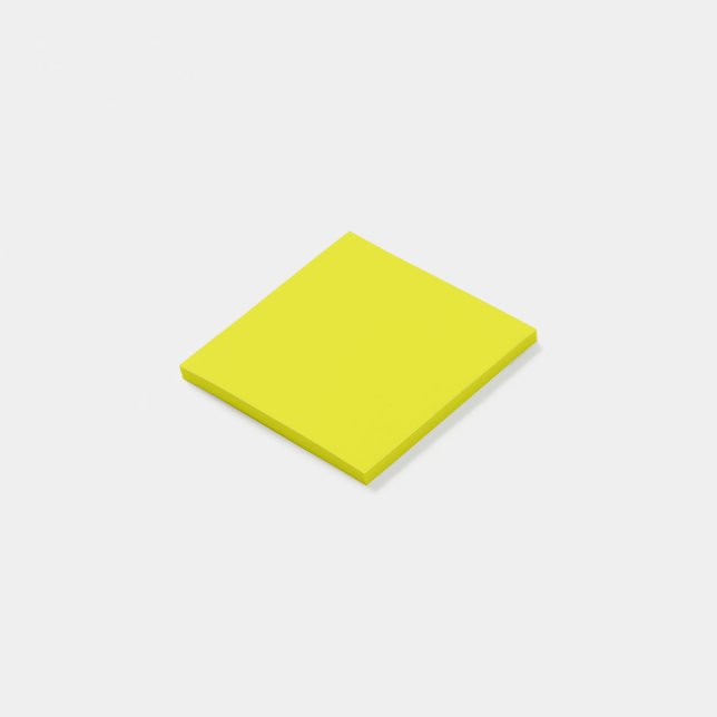 Solid Lime Gult Färg | Hex# e2e100 Post-it Block (Vinklad)