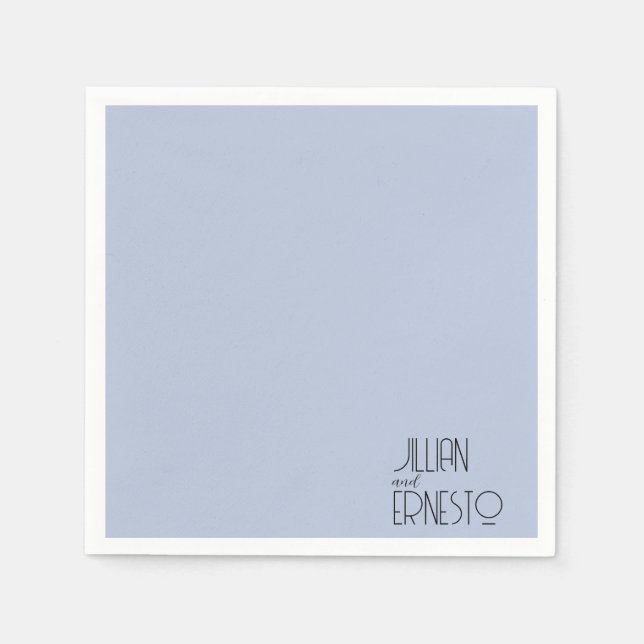 Solid Medium Blue Lily i Valley-Anpassningsbarna Pappersservett (Framsidan)