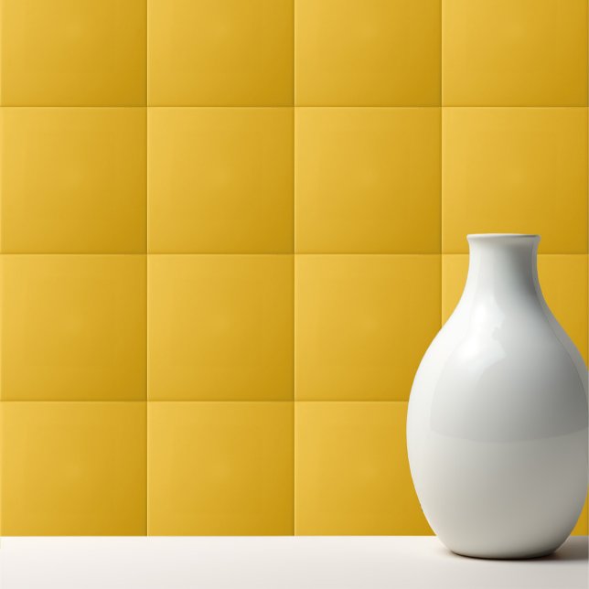 Solid medium cadmium yellow amber kakelplatta (Skapare uppladdad)