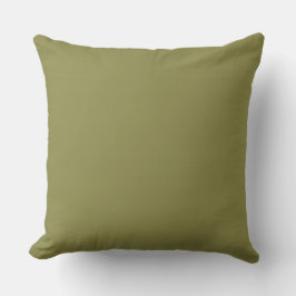 Solid Medium Tone Olive Green Kudde