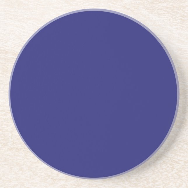 Solid Midnatt Blå Färg Minimalistisk Enkel Underlägg (Framsidan)