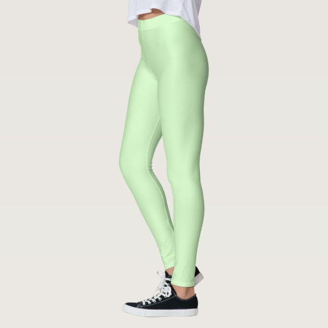 Solid mintgrön dekoration på leggings (Vänster)