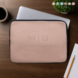 Solid mjuk ljusterra sigill rosa röd färg laptop fodral