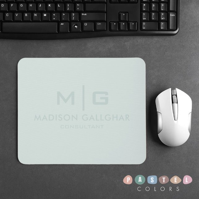 Solid Mjuk pastel Sage Moss Grönt Färg Musmatta (Solid Soft Light Pastel Sage Moss Green Color Mouse Pad
)