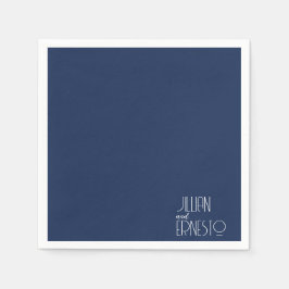 Solid Mörk blått Lily of the Valley Anpassningsbar Pappersservett