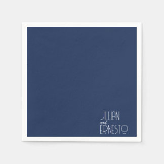 Solid Mörk blått Lily of the Valley Anpassningsbar Pappersservett