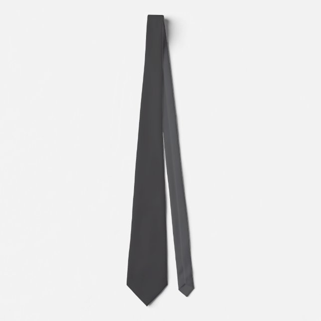 Solid Mörk Grått Elegant Modern minimalistisk Slips (Framsida)