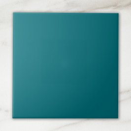 Solid Mörk Teal Färg Kakelplatta