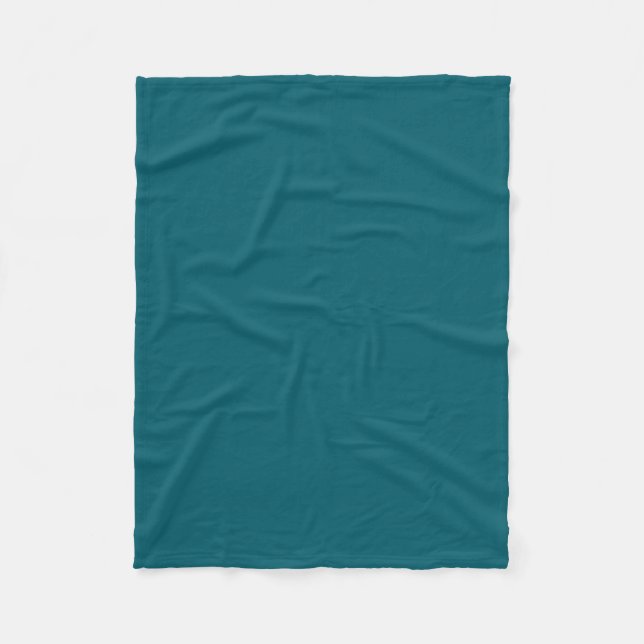 Solid mörk teal filt kastblankett (Framsidan)